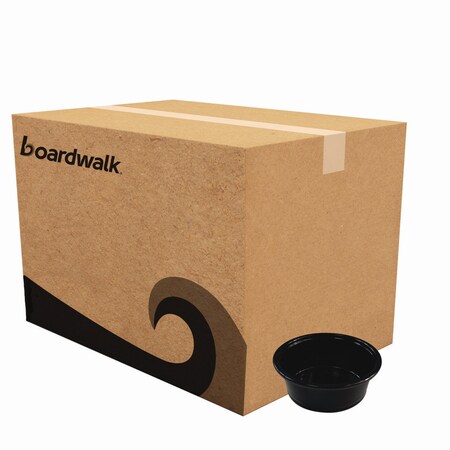 Boardwalk Souffle/Portion Cups, 1.5 oz, Polypropylene, Black, 2500PK BWKPRTN15BL